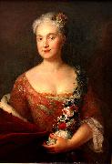 antoine pesne Friederike Markgrafin von Ansbach oil on canvas